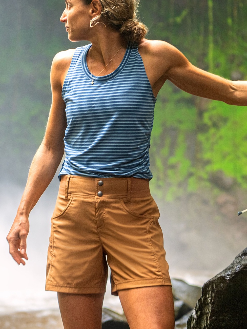 Title Nine Recycled Clamber 2.0 Hiking Shorts 5" mustard